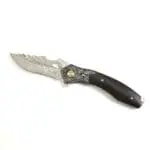 damascus pocket knife with fliper