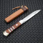 Tosahwi Handcrafted Full Tang Wood Handle Knife with Sheath - Image 5