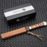 Tosahwi Handcrafted Full Tang Wood Handle Knife with Sheath - Image 6