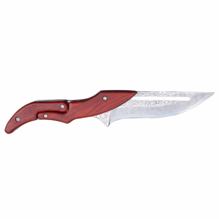 TOSAHWI Handmade Damascus Steel Outdoor Mechanical Folding Knife