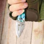 TOSAHWI HANDMADE Abalone Shell Handle EDC Mini Pocket Knife - Image 11