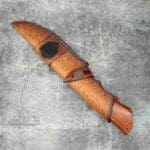 TOSAHWI Handmade M390 Steel Fixed Blade Knife with Desert Handle and Tooth Stone Accent - Image 11