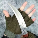 TOSAHWI HANDMADE Sandalwood Handle Trailing Point Fixed Blades Skinning Knife - Image 10