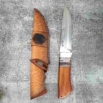TOSAHWI Handmade M390 Steel Fixed Blade Knife with Desert Handle and Tooth Stone Accent - Image 12