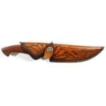 TOSAHWI HANDMADE Sandalwood Handle Trailing Point Fixed Blades Skinning Knife - Image 2