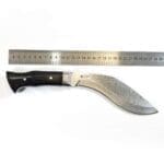 TOSAHWI Handmade Dark Sandalwood Handle Damascus Steel Hunting Kukri Knife - Image 3