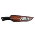 TOSAHWI HANDMADE Dark Sandalwood Handle Fixed Blades Hunting Knife - Image 2