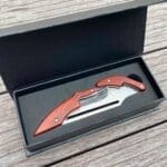 TOSAHWI Handmade Damascus Steel Outdoor Mechanical Folding Knife - Image 8