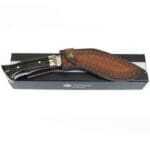 TOSAHWI Handmade Dark Sandalwood Handle Damascus Steel Hunting Kukri Knife - Image 4