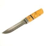 TOSAHWI Handmade Damascus Steel Fixed Blade Knife with White Shadow Wood Handle - Image 2