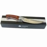 TOSAHWI HANDMADE Sandalwood Handle Trailing Point Fixed Blades Skinning Knife - Image 5