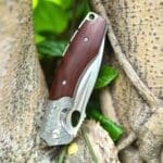 TOSAHWI HANDMADE Sandalwood Handle Eagle Eye Folding Knife - Image 6