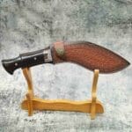 TOSAHWI Handmade Dark Sandalwood Handle Damascus Steel Hunting Kukri Knife - Image 6