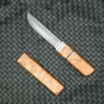 TOSAHWI Handmade Damascus Steel Fixed Blade Knife with White Shadow Wood Handle - Image 4