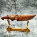 TOSAHWI HANDMADE Sandalwood Handle Trailing Point Fixed Blades Skinning Knife - Image 7