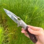 TOSAHWI HANDMADE Sandalwood Handle Eagle Eye Folding Knife - Image 8