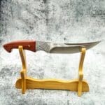 TOSAHWI HANDMADE Sandalwood Handle Trailing Point Fixed Blades Skinning Knife - Image 8