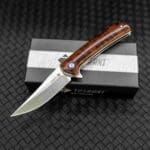 TOSAHWI Handmade DC53 Steel Folding Knife with Snakewood Handle - Image 7