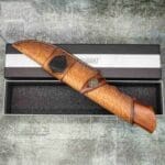TOSAHWI Handmade M390 Steel Fixed Blade Knife with Desert Handle and Tooth Stone Accent - Image 9