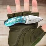 TOSAHWI HANDMADE Abalone Shell Handle EDC Mini Pocket Knife - Image 10