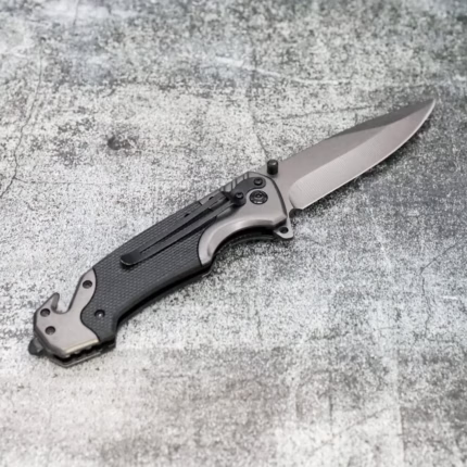 Tosahwi Black Titanium Knight Outdoor Folding EDC Pocket Knife