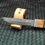 TOSAHWI Handmade Damascus Steel Fixed Blade Knife with White Shadow Wood Handle - Image 8