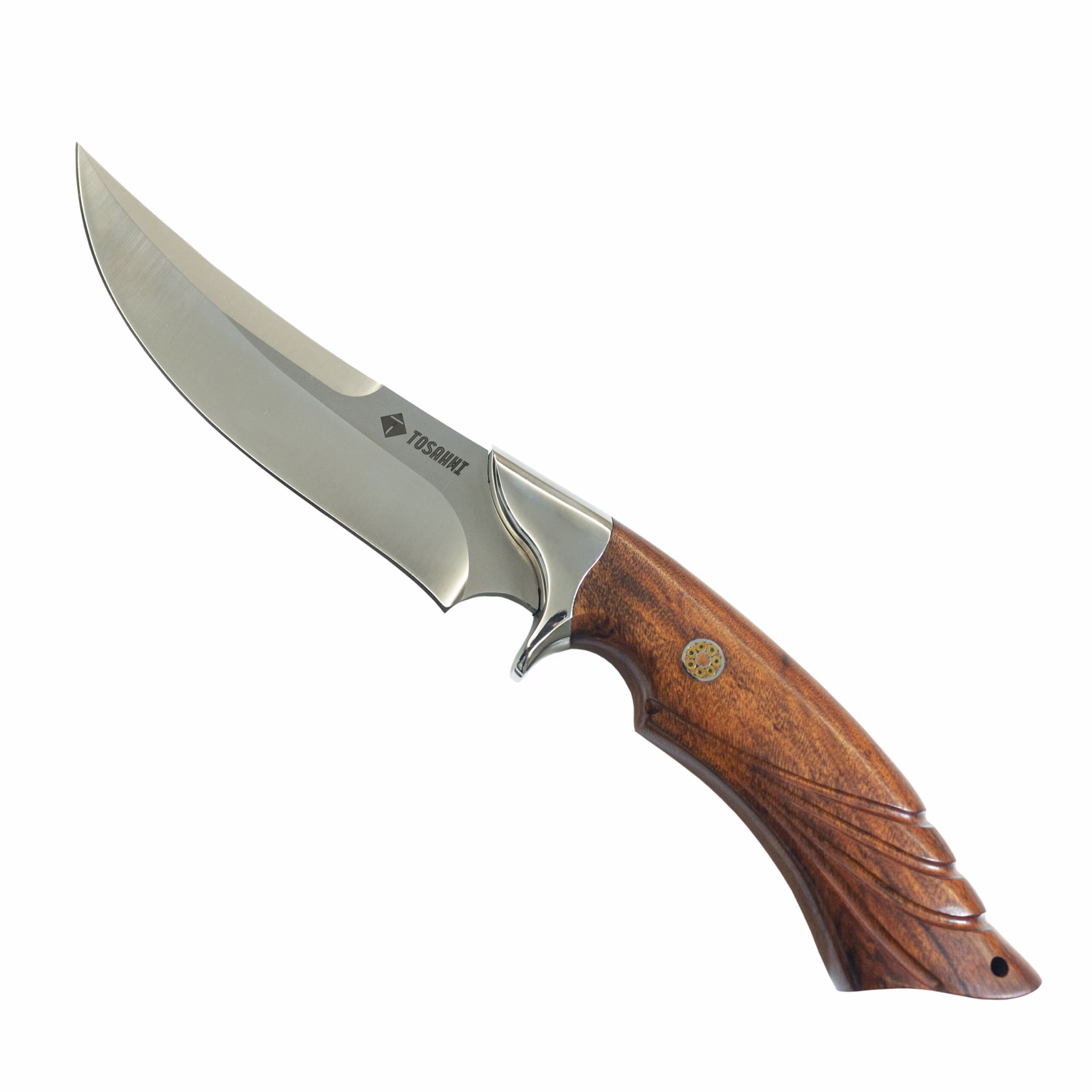 TOSAHWI Handmade Martensite Fixed Blades Survival Knife With Leather Case