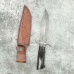 TOSAHWI Chrome Steel Wild West Bowie Fixed Blade Hunting Boot Knife - Image 3