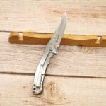 Tosahwi Damascus Steel Carbon Fiber Handle Frame Lock Pocket Knife - Image 4