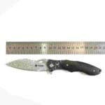 TOSAHWI Handmade Damascus Steel Folding Knife with Purple Ebony Handle - Image 4