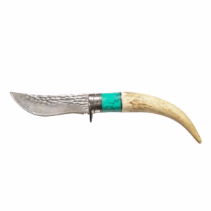 Tosahwi Handmade Damascus Steel Antlers Handle Hunting Knife
