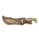 Tosahwi Handmade Abalone Shells Handle Damascus Steel Bowie Knife - Image 2