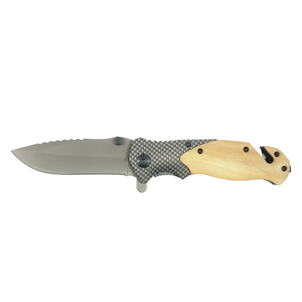 2 Tosahwi Carbon Fiber Wood Splicing Handle Outdoor Multifunctional EDC Pocket Knife - Image 1