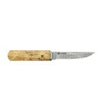 Tosahwi Figured Sycamore Handle Damascus Steel Tanto Knife