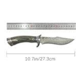 Tosahwi Black Colored Wood Damascus Steel Hunting Knife - Image 6