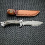 Tosahwi Black Colored Wood Damascus Steel Hunting Knife - Image 3