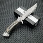 Tosahwi Black Colored Wood Damascus Steel Hunting Knife - Image 4