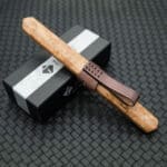 Tosahwi Figured Sycamore Handle Damascus Steel Tanto Knife - Image 7