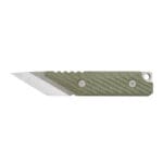 Tosahwi Kiridashi 14C28N Steel Mini Fixed Blade Knife With Green Micarta Handle and Kydex Sheath